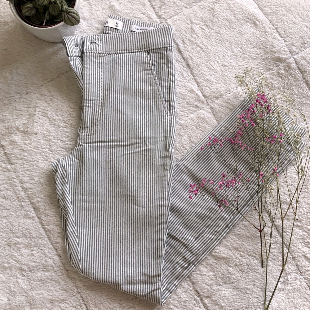 Ultra High Rise Striped Pants - Picture 1 of 3